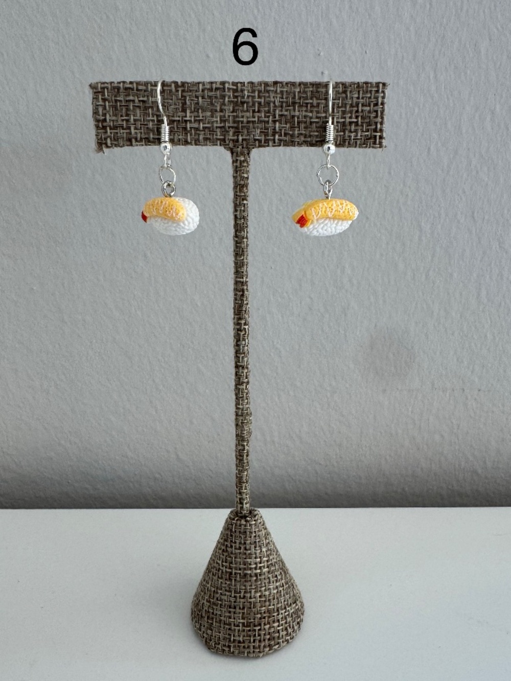 Handmade Sushi Roll Drop Earrings | Cute Foodie Statement Jewelry - Picture 7 of 9